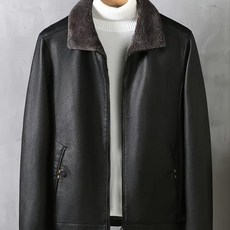 재킷 남성 캐주얼 자켓 플리스 안감 단색 긴팔 일반 핏 지퍼 잠금 폴리에스터 안감 410² 원단 무게 래펠 칼라 일반 길이 977