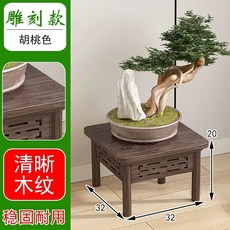 원목 화분받침대 소품 스탠드 거치대 선반 테라스 소나무분재, 목재 조각 화분 받침대 호두색 20cm