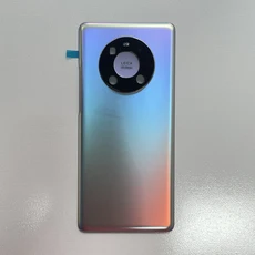 화웨이 메이트 40 프로용 AAA+급 후면 유리 커버 카메라 프레임+플래시 포함 배터리, 04 Silver