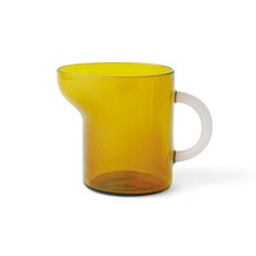 amabro MINI PITCHER 迷你奶罐 玻璃奶罐 共4色, 琥珀黃x白, 1個
