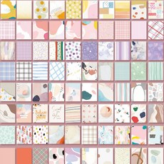 리리월드 감성 다꾸 데코 빈티지 명화 페이퍼 레트로 떡메모지, H 패턴아트