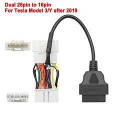 테슬라 모델 3용 OBD 케이블 진단 자동차 도구 12/20/26핀 남성 여성용 16핀 Y X용 어댑터