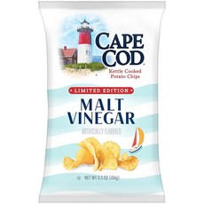 케이프 코드 몰트 식초 맛 감자 칩 6.5온스 봉지, CAP 모자e Cod 몰트 식초 맛 감자 칩, 184., 184.3g