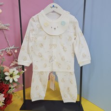 아가방내의 베어곰오픈내의(턱받이) S1 아울렛몰 아기옷 신생아 간절기 봄 사계절 선물하기