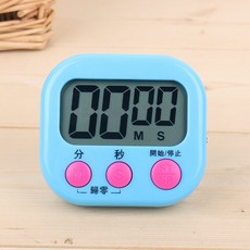 [台灣出貨] 計時器 定時器 提醒器 倒數計時器 記時器 電子計時器 廚房計時器 鬧鐘計時器 料理計時器, 1個, 多功能計時器-藍色