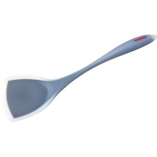 (滿200元出貨)三箭牌透明耐熱鍋鏟 (灰/紅可選), 1個, 透明耐熱矽膠鍋鏟(灰)