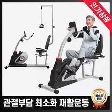 노인 재활 실내 자전거 상하지 운동기구 가정용 전신 근력 상하체 어르신, 블랙 실버, SRL-1000 (기본구성)