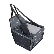 캐리어 도그 카시트 커버 애완동물 운반용 자동차 접이식 해먹 가방 소형견용 시트, 1개, 2. Dark Grey with Paw