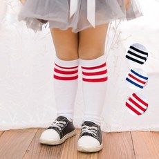 캐보트 화이트줄무늬양말3종무릎양말