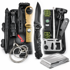 블링세이프 전쟁대비 야생 생존키트 13종 가방, 1개, 혼합색상