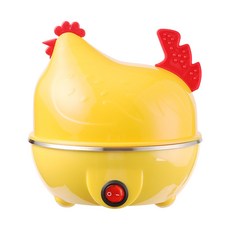 迷你早餐機 煮蛋器 蒸蛋器 臺灣可用 小雞造型 廚房小家電, 黃色單層 小雞煮蛋器110V臺灣可用扁插, 1個