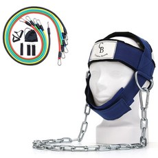 넥스타크 *튜빙밴드 세트 포함(목근육 목디스크 자세교정 거북목교정기 하네스), 블루, 1개