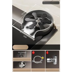 다사그레이 컵세척수전 컵 고압 세척, 스타리그레이 10홀 두꺼운 구리 3방, 기본 색상