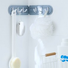 한스온 방향 조절이 자유로운 코너 겸용 실용적인 수납 행거 욕실 타월 걸이