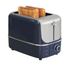 家用烤麪包機多士爐烤麪包片烤吐司三明治加熱器吐司機早餐神器, 藍色:110V美規