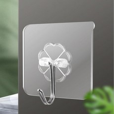 못없이액자걸기 투명매직후크 가방 벽옷걸이 시계고정, 1개, 투명