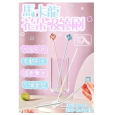 馬卡龍花朵吸管刷 5入 加長刷柄 柔軟刷毛 隨意彎曲, 顏色隨機, 1個