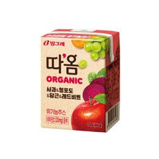 따옴 오가닉 사과 청포도 당근 레드비트, 120ml, 9개