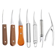 [1P 무배] (새우칼 1P 모음) 새우 내장 제거 껍질 까기 필러 전복 쉬림프 해산물 손질칼 주방 칼 가위 나이프, 선택4) 스텐 새우칼 D타입 1P, 1개, 19.5CM