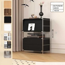 모듈 수납장 60cm 40cm 콘솔 진열장 보관함 틈새, 100 길이 x 40 너비, 110cm 서랍형 + 플립 도어 B