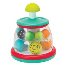 유아 흥미유발 푸쉬버튼 회전하는 무지개공놀이 인지능력 신체활동 지능개발 놀이치료, 1개, 혼합색상