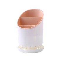 餐具瀝水置物架 廚房餐具收納 多功能瀝水架 碗筷收納盒 廚房置物架, 淡粉, 1個