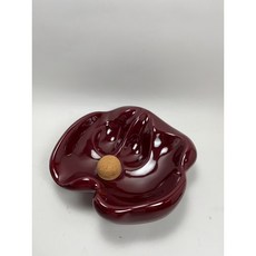 匠斗 煙具 德國製 煙斗專用陶瓷煙灰缸 質感超好 二色可選, 酒紅, 1個