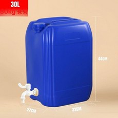 대용량 캠핑 식수 업소용 수도꼭지 물통 30l 디스펜서 사각 리터 저장 이동식 버킷, 1개, 블루 스퀘어 30L