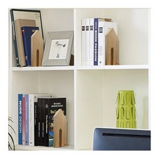 더샵이지 나무 북엔드 1P 간이책꽂이
