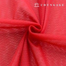 천가게 무지 망사 원단 레이스 천 쉬폰 안감 무대복 대폭 크레페 30종 한마, 19.레드[MS7024], 1개
