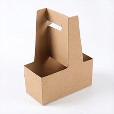 팩투유 커피캐리어 450 롱크라프트 100개 음료 컵 2구 종이 캐리어, 1개