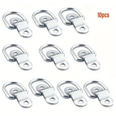 10개 중량급 D-링 타이 다운 앵커 링 1200파운드 용량 부식 방지 좌측 트럭 적재 마운팅 플레이트, 01 은