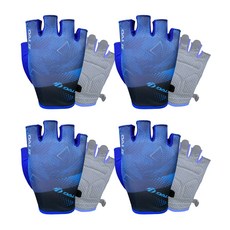 달리즈 남성용 스포츠 등산장갑 반장갑 4세트, 4개, DS-02_블랙