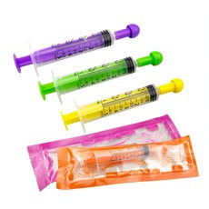 크레스티드 게코 파충류 도마뱀 레인보우 슈푸 피딩 주사기 색상 랜덤, 5개