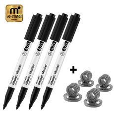 [공식 대리점 글로리스] 키친마커 주방용 매직 모나미 키친마카(420)+스프링 볼펜 홀더, 4세트