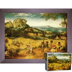 퍼즐피플 명화 500피스 1000피스 직소퍼즐 바비퍼즐 시리즈, 건초 만들기 500피스 액자포함(우드월넛), 1개