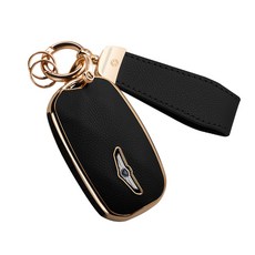 HAKO 소프트 가죽TPU 차키케이스+키홀더 (제네시스호환), G-07(7버튼), 블랙