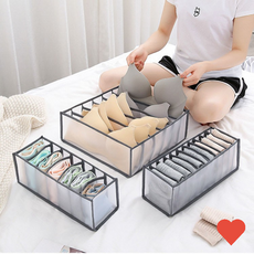 속옷 양말 분리 수납 정리 케이스 LJM-051, 그레이, 그레이_7칸