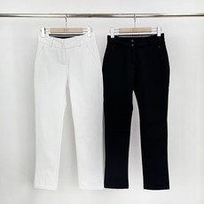 투솜 기모안감 투버튼 기능성 골프바지 여성 일자 골프팬츠 여자 봄 가을 겨울 신축성 빅사이즈