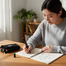 유성 마카펜 디자인 미술 마커 일러스트 드로잉 컬러링, 1개, 상세페이지 참조