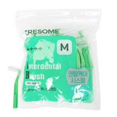 크리썸 휴대용 치간칫솔 대용량 치석제거 L타입, 1세트, 50개입, 0.8mm