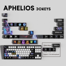 잼토이 리그오브레전드 키캡 30피스 키보드 게이밍 굿즈 커스텀 PBT, 옵션26. 아펠리오스, 30keys 옵션26. 아펠리오스, 30keys