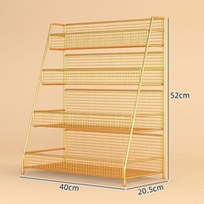 【開發票/統編】花藝置物架展示架 花束綵帶絲帶收納架 蛋糕緞帶專用展示架 多層次可調式分隔花架子, 金色四層大號【熱銷款】, 1個