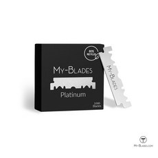 GOODFORIT 德國MY-BLADES白金刀片，單面安全刮鬍刀片100入，彈性貼合肌膚，德國製造, 1個, 100