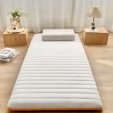 혜신 접이식 매트리스 프리미엄 고급 천연 라텍스 메모리폼, 8cm, 흰색