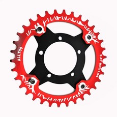 ALLTOO 자전거 부품 크랭크셋 ng 104BCD 모터 알루미늄 합금 체인링 미드 드라이, RED 34T