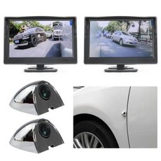 후석 리어 모니터 자동차 AHD 디지털 사이드 뷰 미러 나이트 HD 720P 사각지대 3 가지 색상 5 인치, 3) Chrome