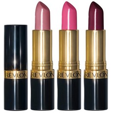 레브론 RevlON 온 수퍼 로스트러스 립스틱 핑크 펄 로즈앤샤인 (619), 플럼 & 베리 세트