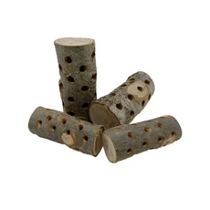 小寵蘋果枝磨牙棒 - 天然蘋果木狗狗磨牙玩具，多孔洞設計，清潔牙齒，舒緩壓力, 木頭, 1個