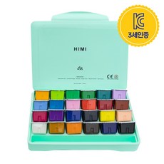 미야 젤리 수채 과슈 물감 수채화물감 세트, 24색 30ml 세트, 24색